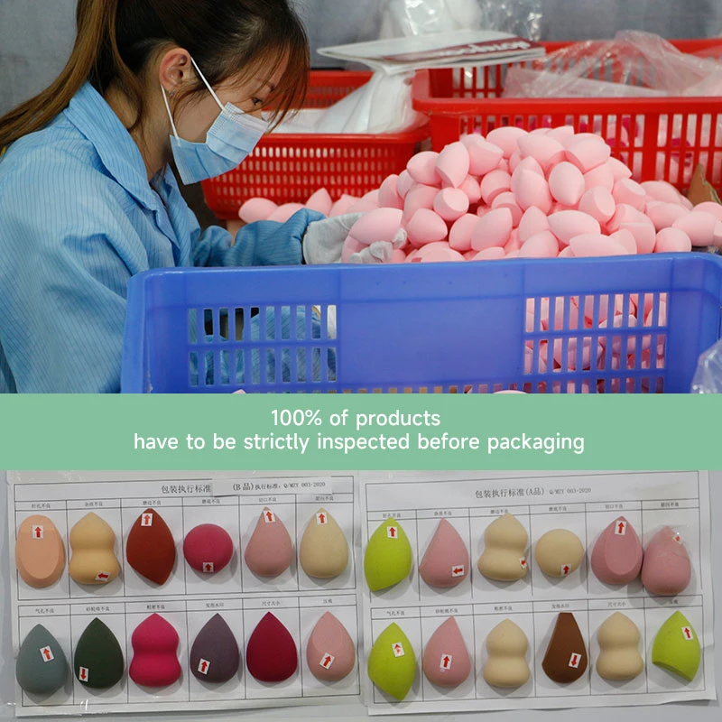 Dry and Wet Biodegradable Beauty Blender Pink Marshmallow Blending Sponges for Wholesale